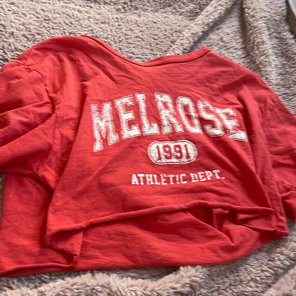 M, crop top, red